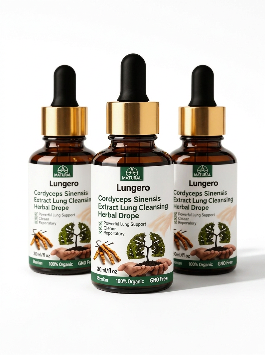 Lungero™ | Cordyceps Lung Support Drops | Respiratory & Breathing Support
